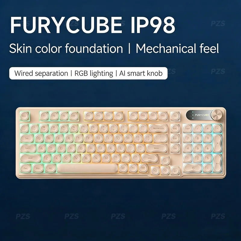 Flux Keyboard — Waterproof Translucent Liquid-Feel Mechanical Keyboard