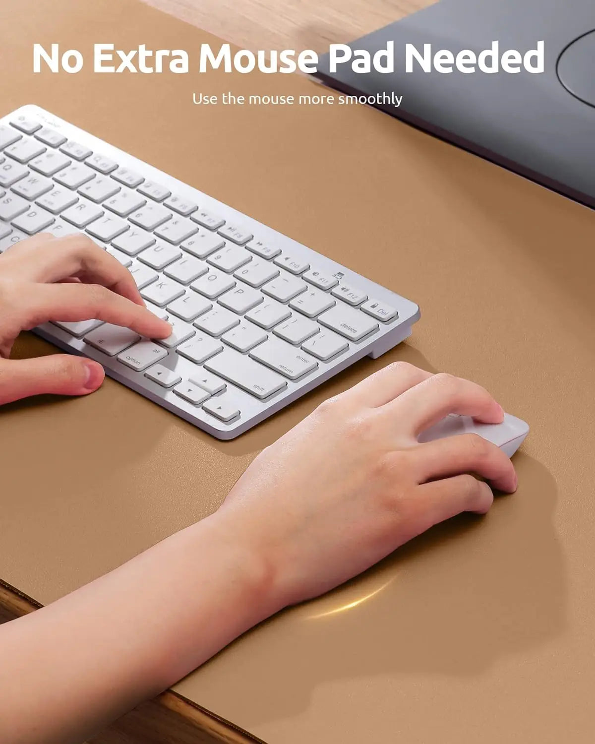 Canvas Desk Mat — Full-Grain Leather Mouse Pad & Keyboard Protector