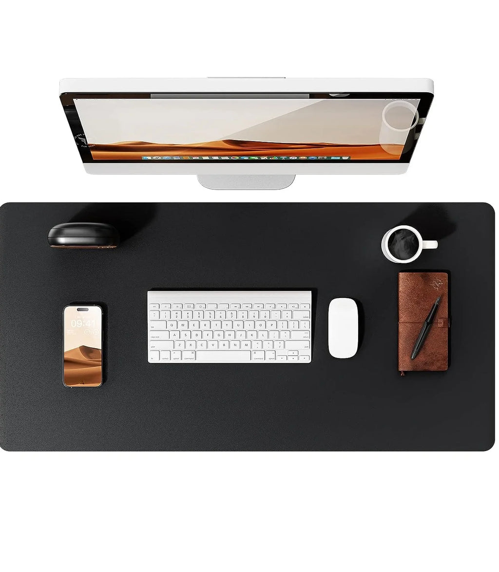 Canvas Desk Mat — Full-Grain Leather Mouse Pad & Keyboard Protector