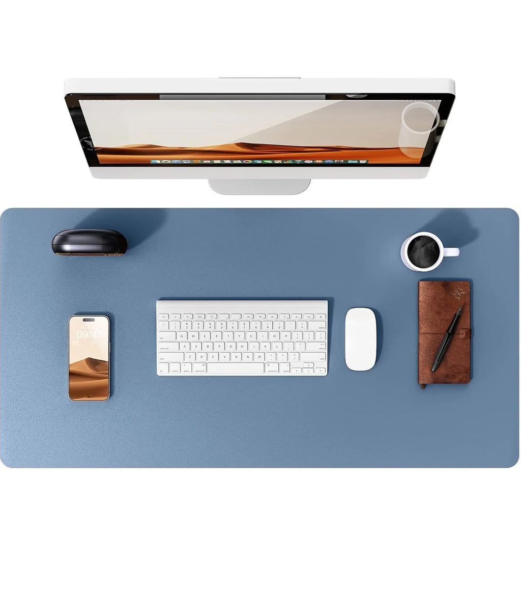 Canvas Desk Mat — Full-Grain Leather Mouse Pad & Keyboard Protector