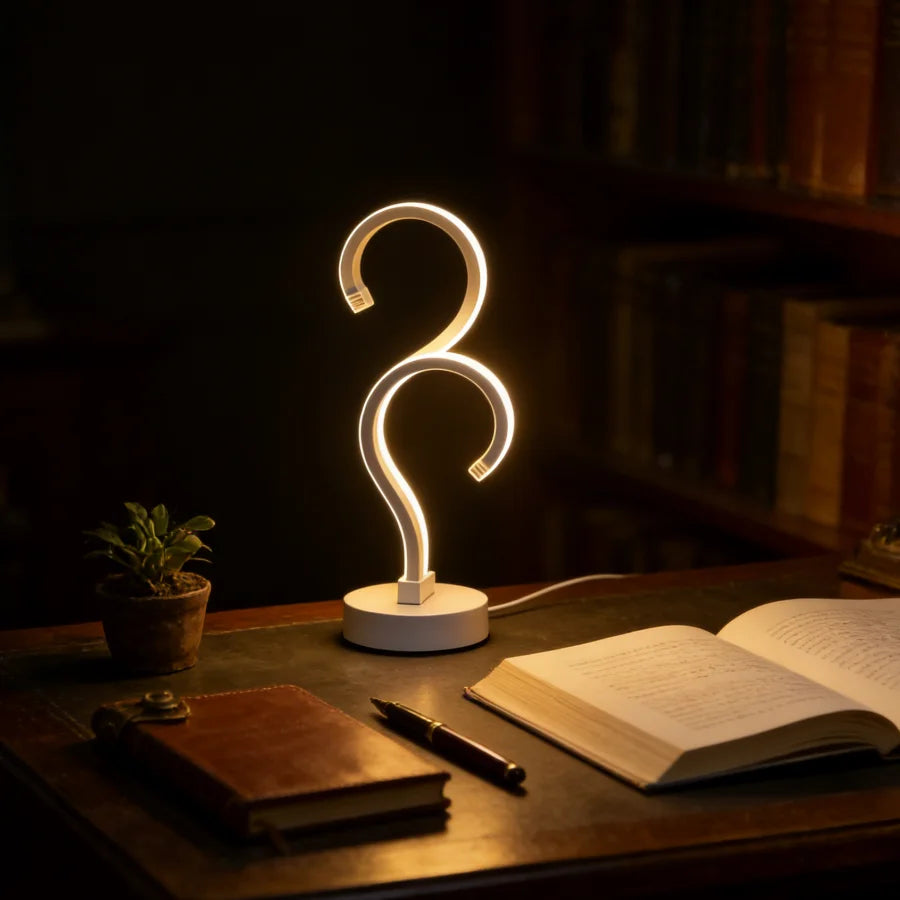 Arc Glow Table Lamp — Sculptural Ambient Light for Desk & Bedroom