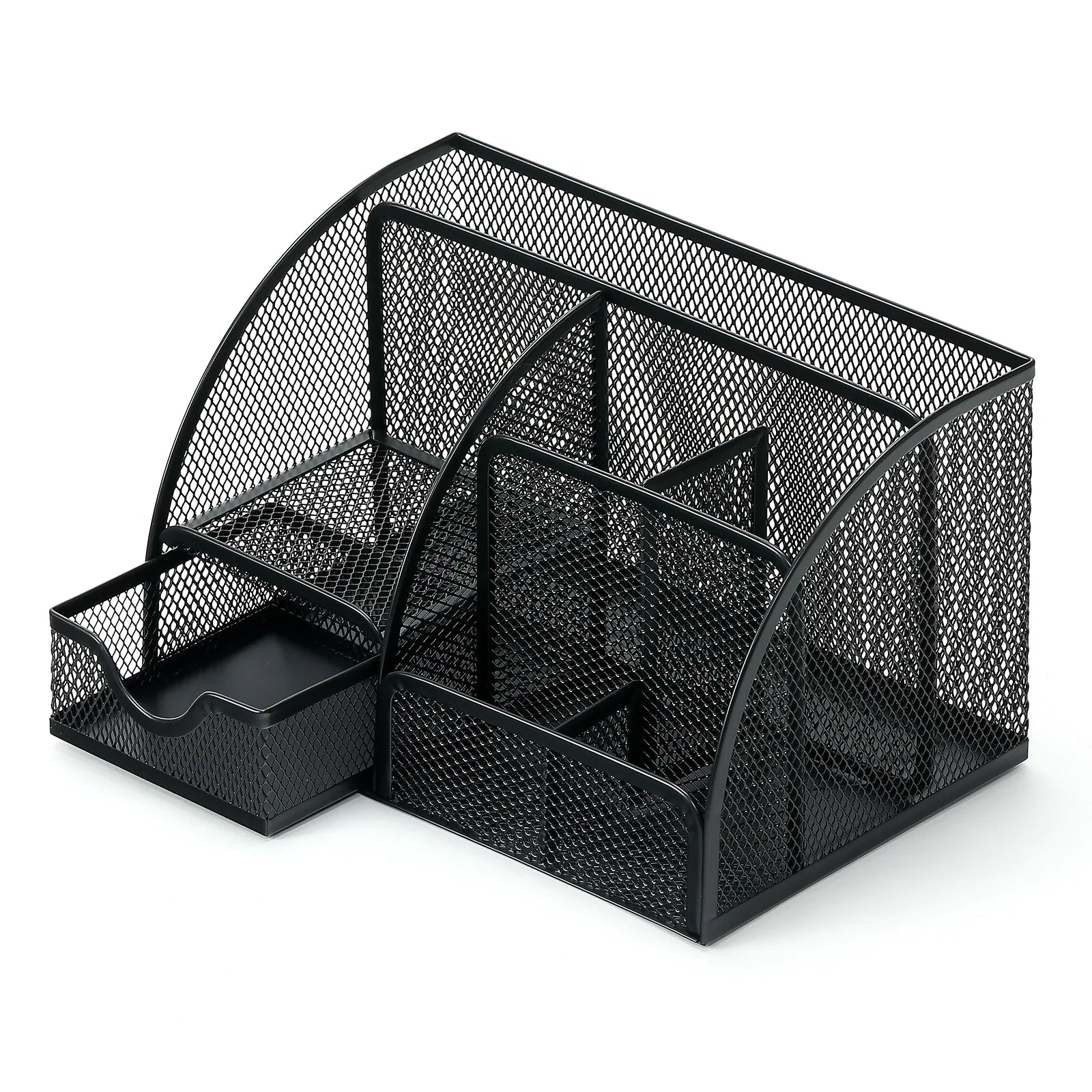 Vault Pen Holder — Large Capacity Metal Desk Organizer