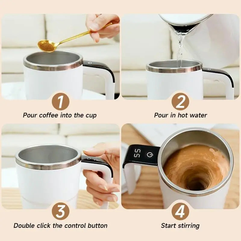 Orbit Mug — Self-Stirring USB Rechargeable Travel Cup