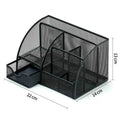 Vault Pen Holder — Large Capacity Metal Desk Organizer