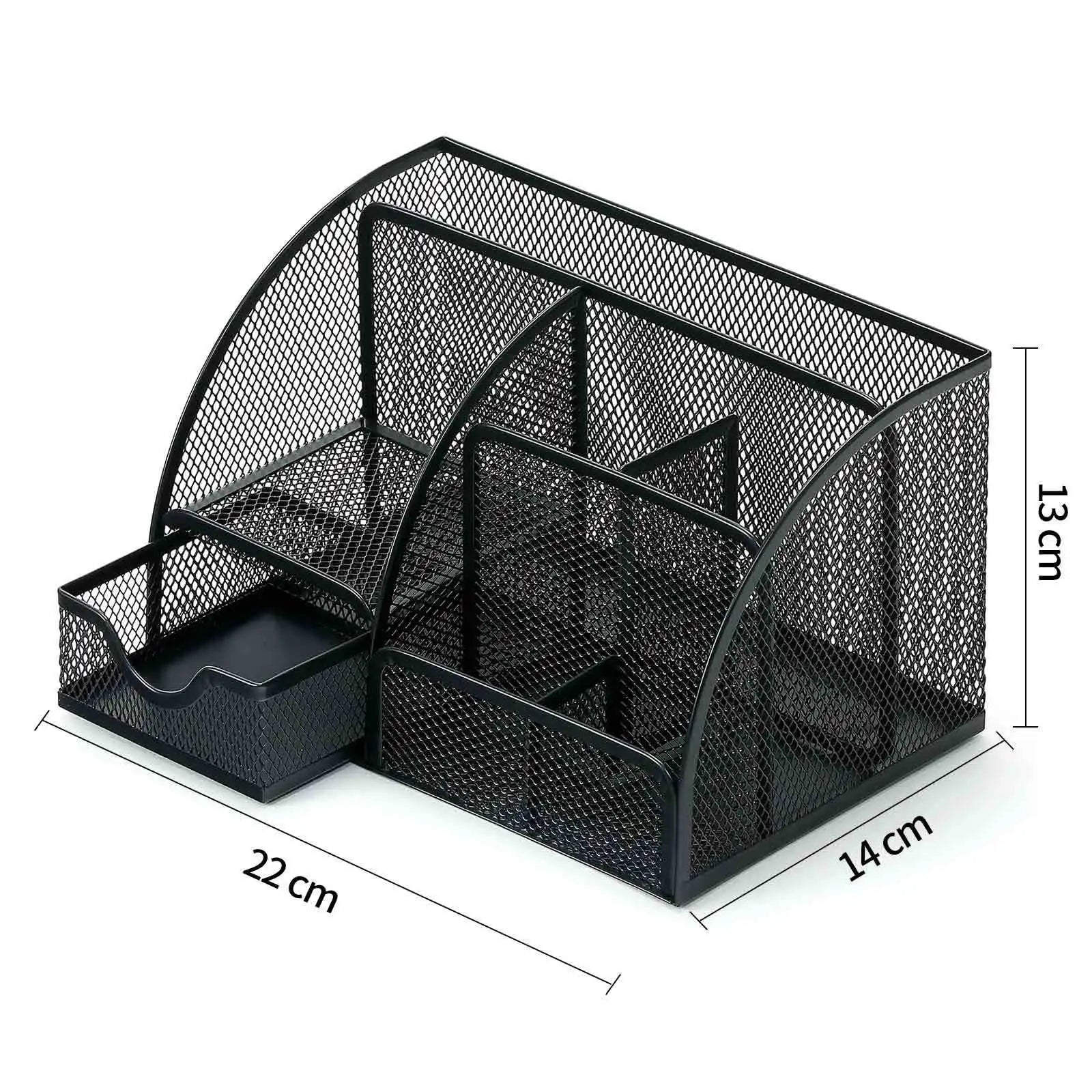 Vault Pen Holder — Large Capacity Metal Desk Organizer
