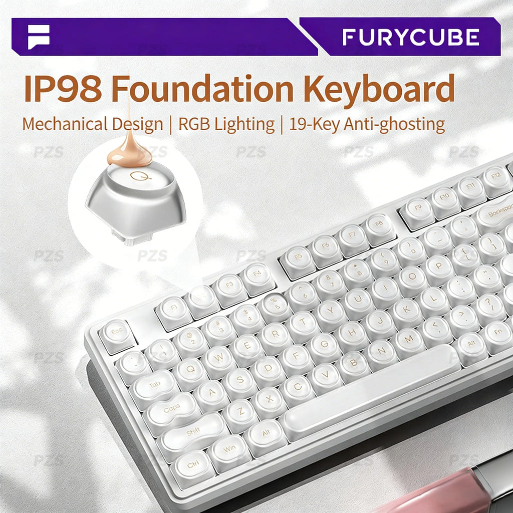 Flux Keyboard — Waterproof Translucent Liquid-Feel Mechanical Keyboard