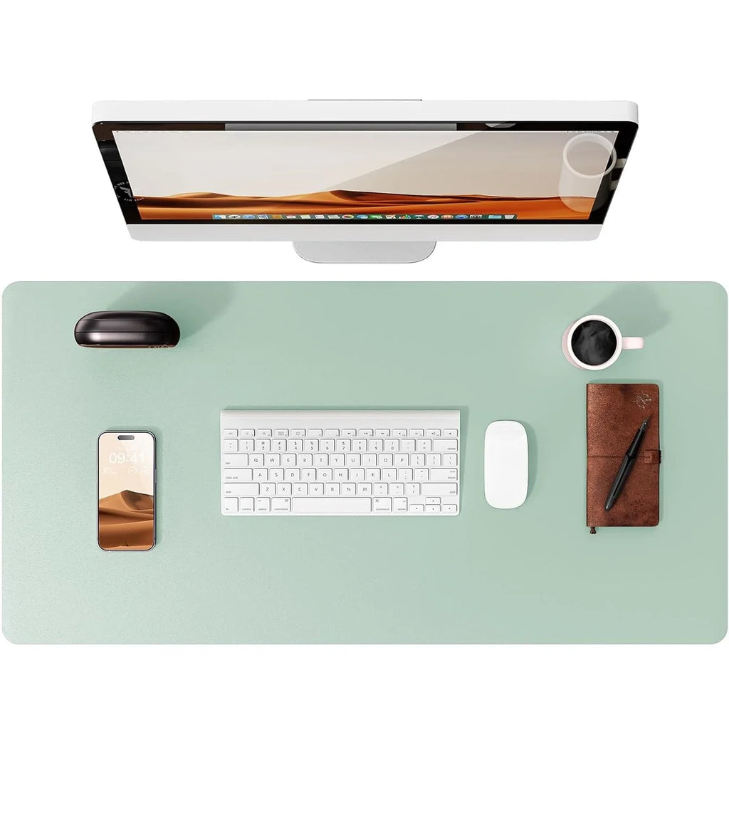 Canvas Desk Mat — Full-Grain Leather Mouse Pad & Keyboard Protector