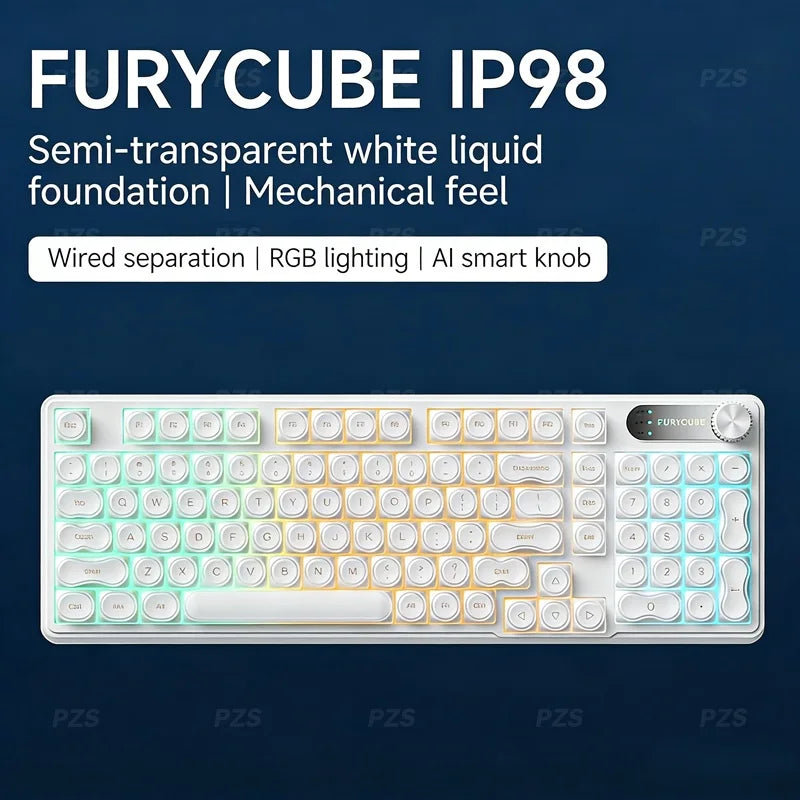 Flux Keyboard — Waterproof Translucent Liquid-Feel Mechanical Keyboard