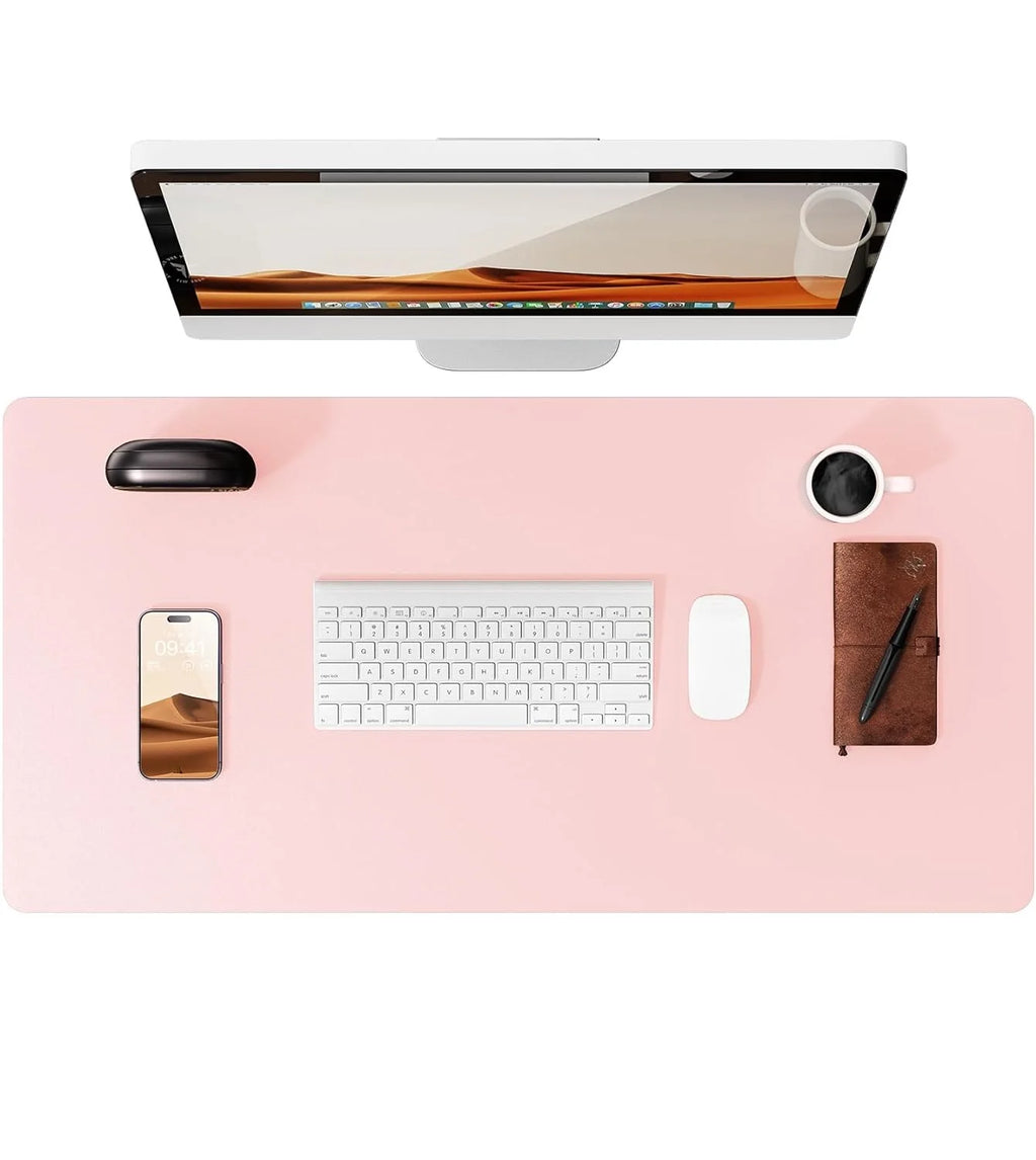 Canvas Desk Mat — Full-Grain Leather Mouse Pad & Keyboard Protector