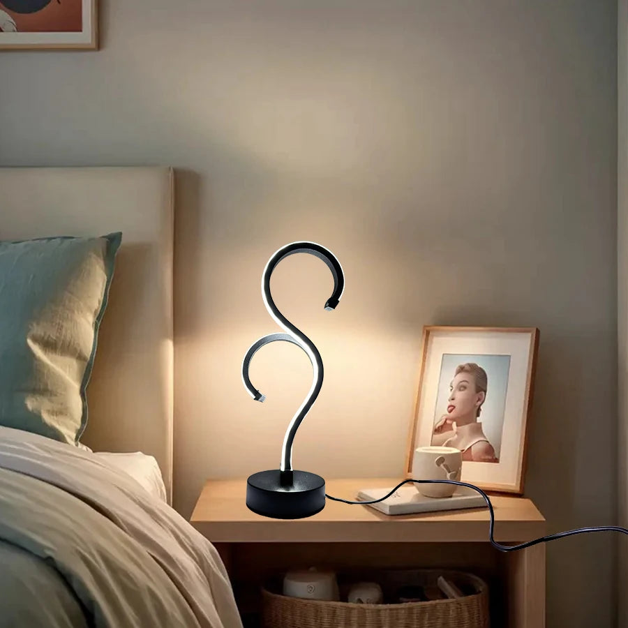 Arc Glow Table Lamp — Sculptural Ambient Light for Desk & Bedroom
