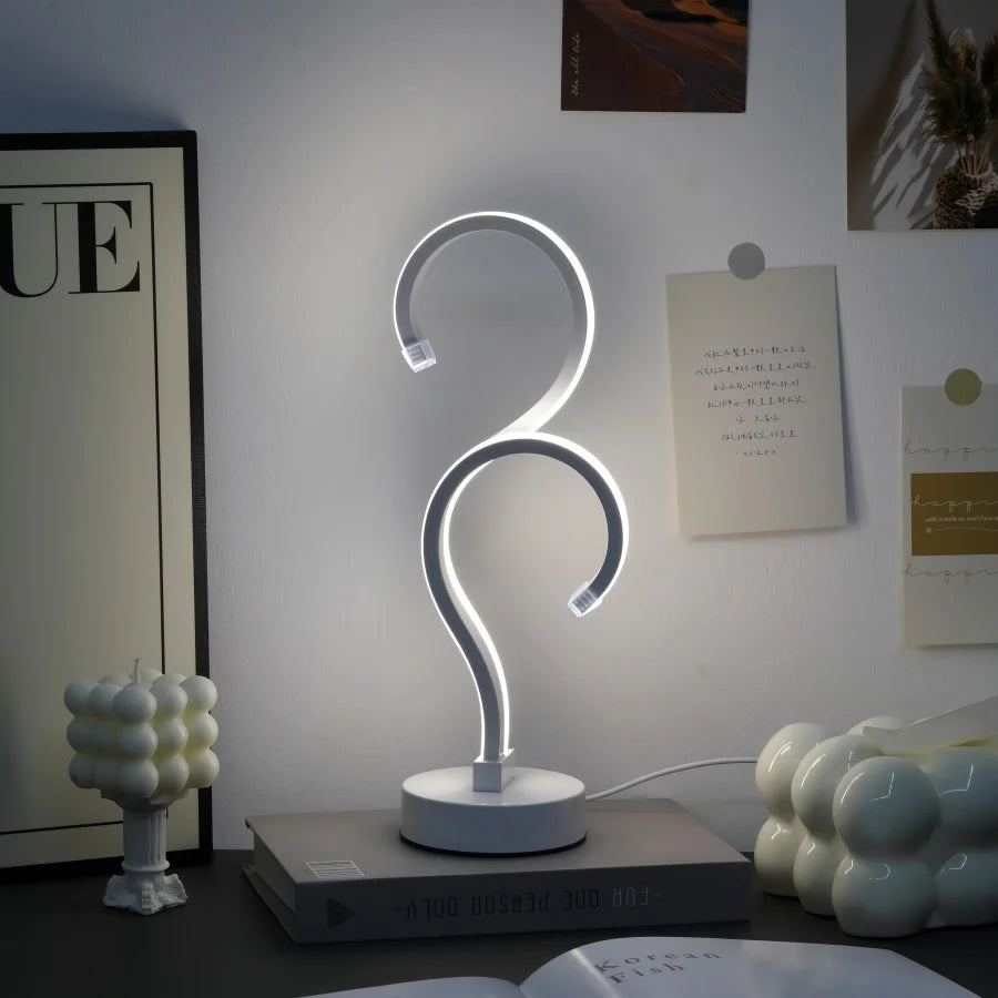 Arc Glow Table Lamp — Sculptural Ambient Light for Desk & Bedroom