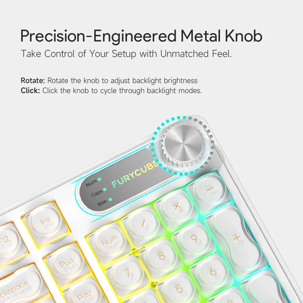 Flux Keyboard — Waterproof Translucent Liquid-Feel Mechanical Keyboard