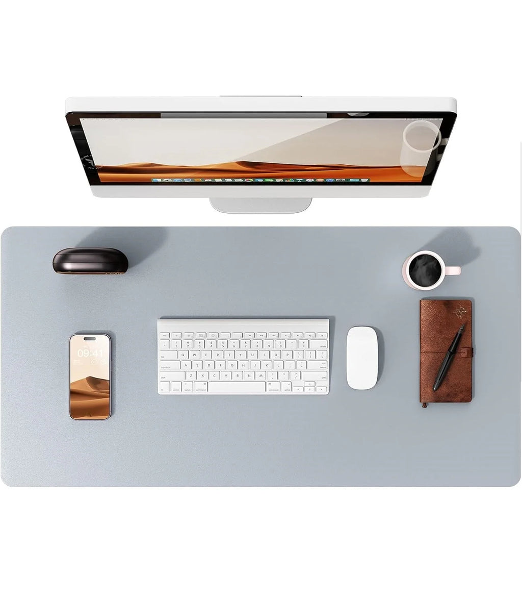 Canvas Desk Mat — Full-Grain Leather Mouse Pad & Keyboard Protector
