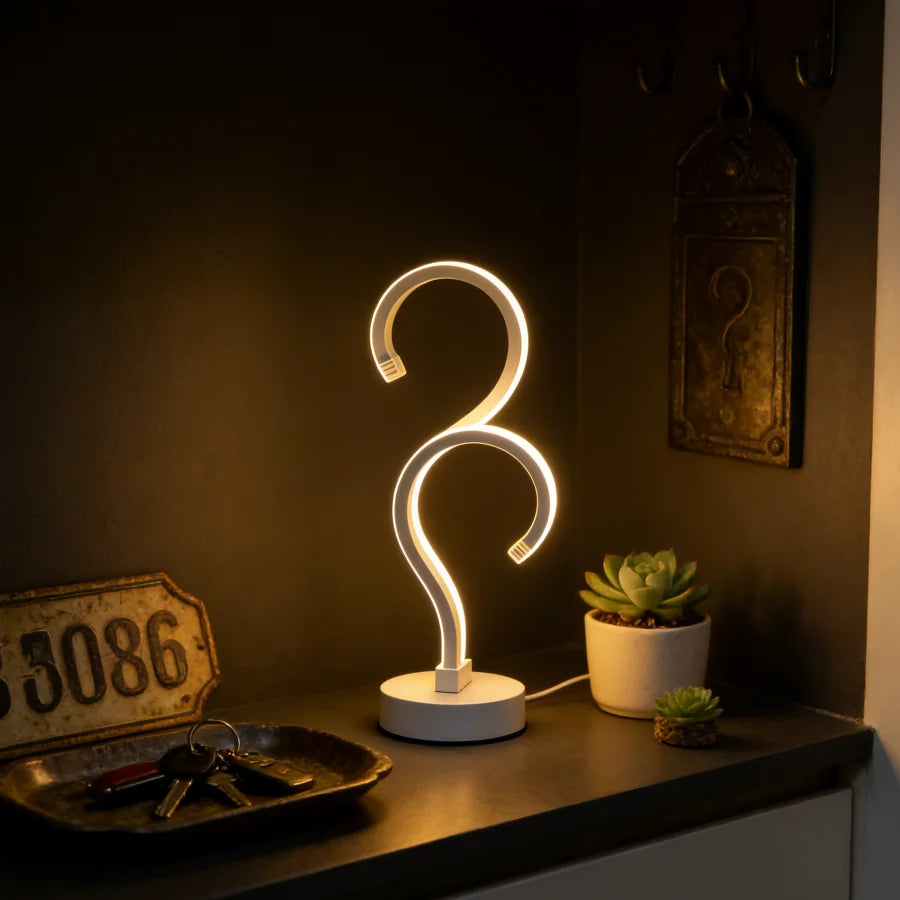 Arc Glow Table Lamp — Sculptural Ambient Light for Desk & Bedroom