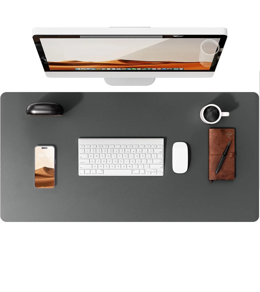 Canvas Desk Mat — Full-Grain Leather Mouse Pad & Keyboard Protector