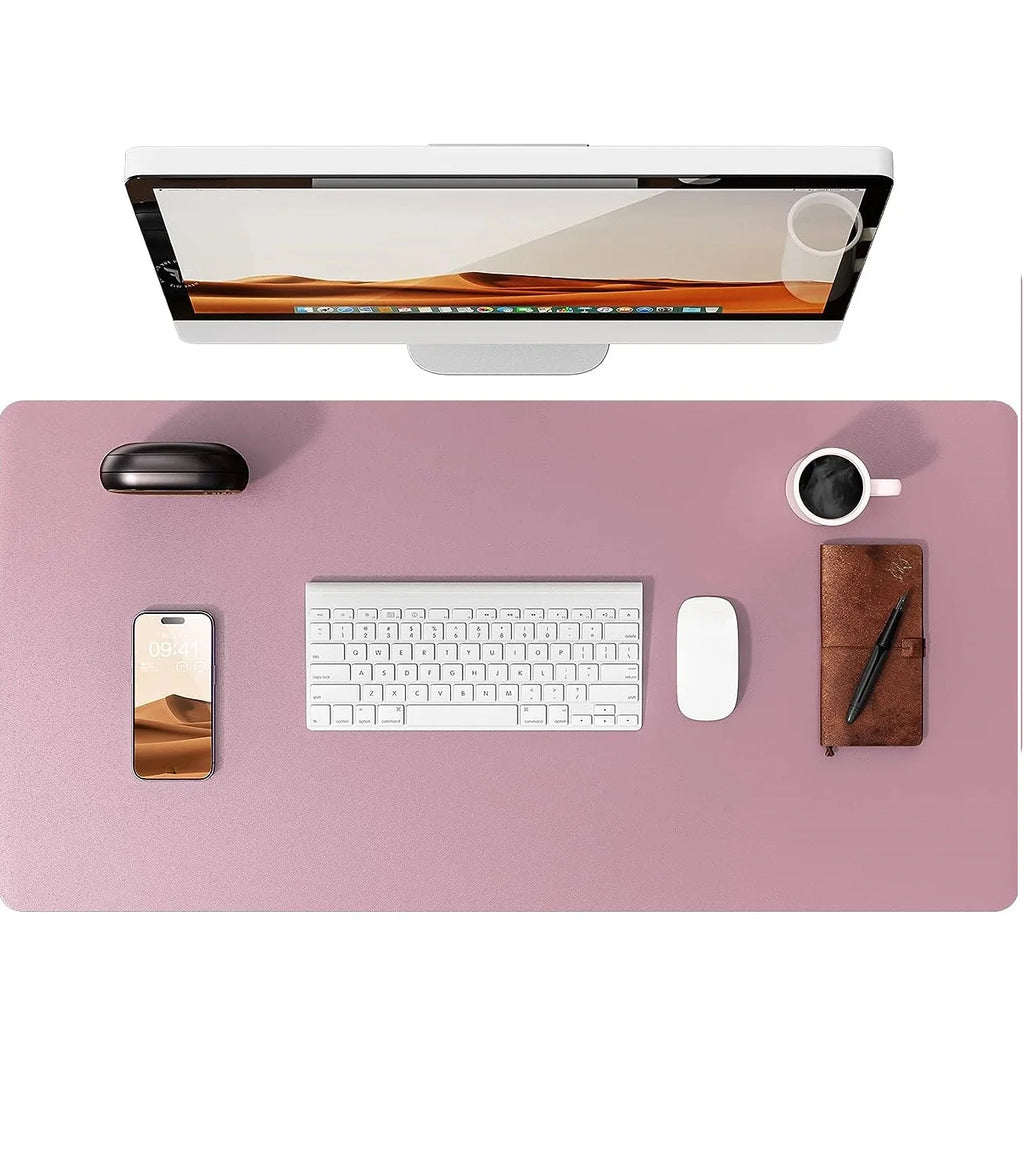 Canvas Desk Mat — Full-Grain Leather Mouse Pad & Keyboard Protector