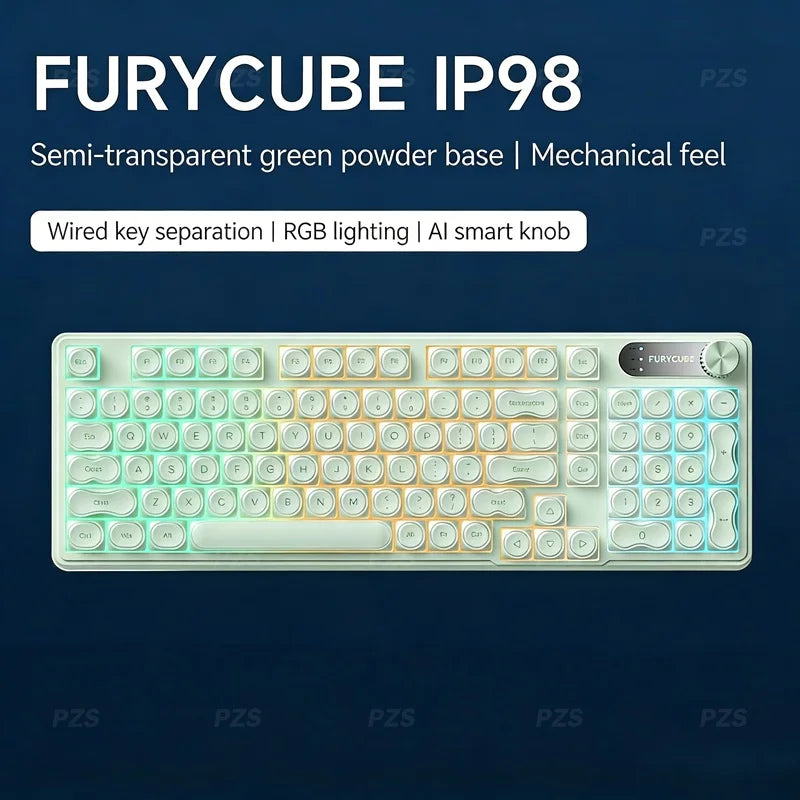 Flux Keyboard — Waterproof Translucent Liquid-Feel Mechanical Keyboard