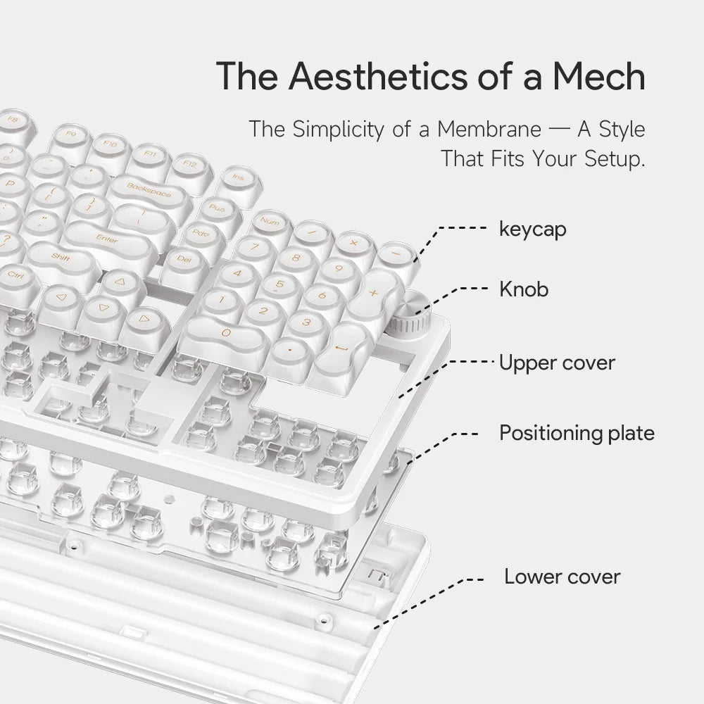 Flux Keyboard — Waterproof Translucent Liquid-Feel Mechanical Keyboard