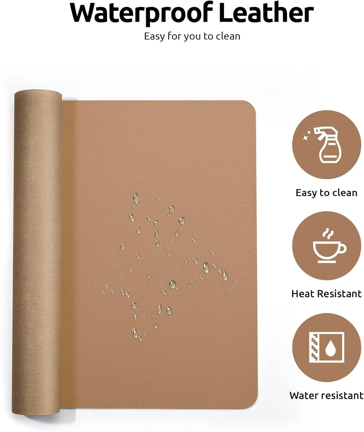 Canvas Desk Mat — Full-Grain Leather Mouse Pad & Keyboard Protector