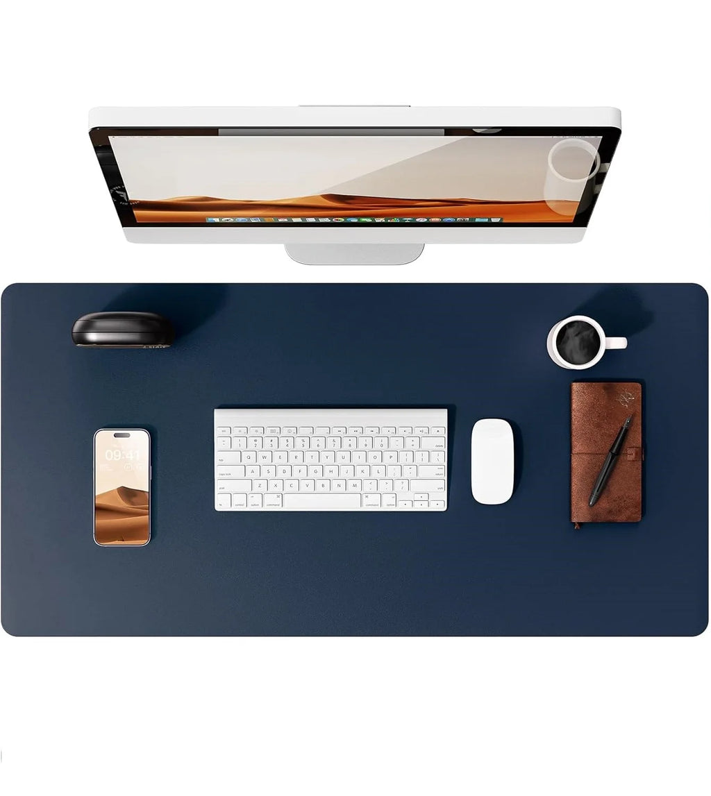 Canvas Desk Mat — Full-Grain Leather Mouse Pad & Keyboard Protector