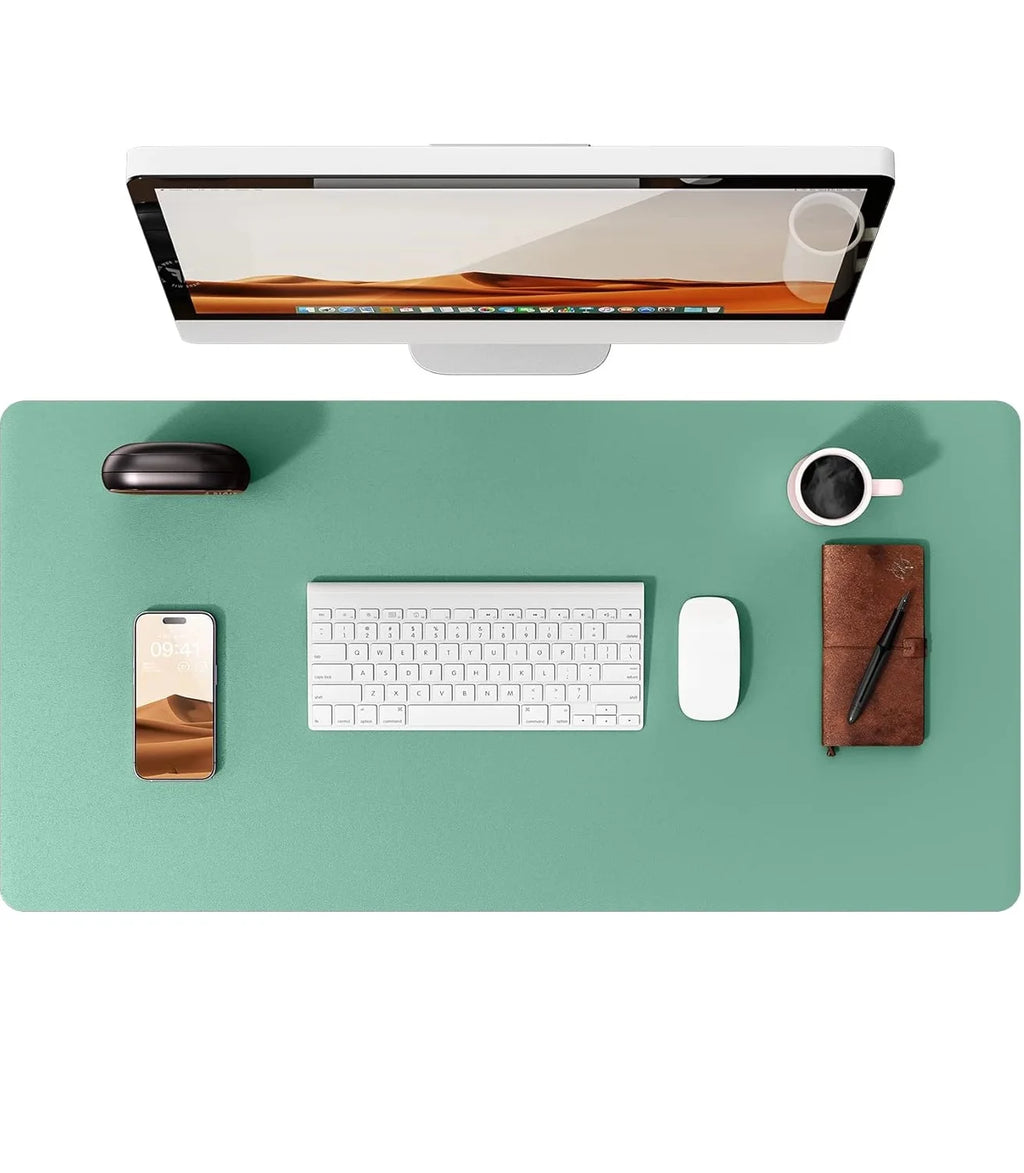 Canvas Desk Mat — Full-Grain Leather Mouse Pad & Keyboard Protector