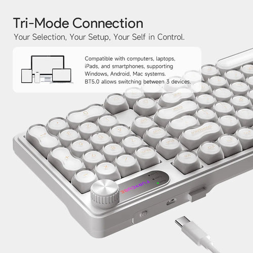 Flux Keyboard — Waterproof Translucent Liquid-Feel Mechanical Keyboard