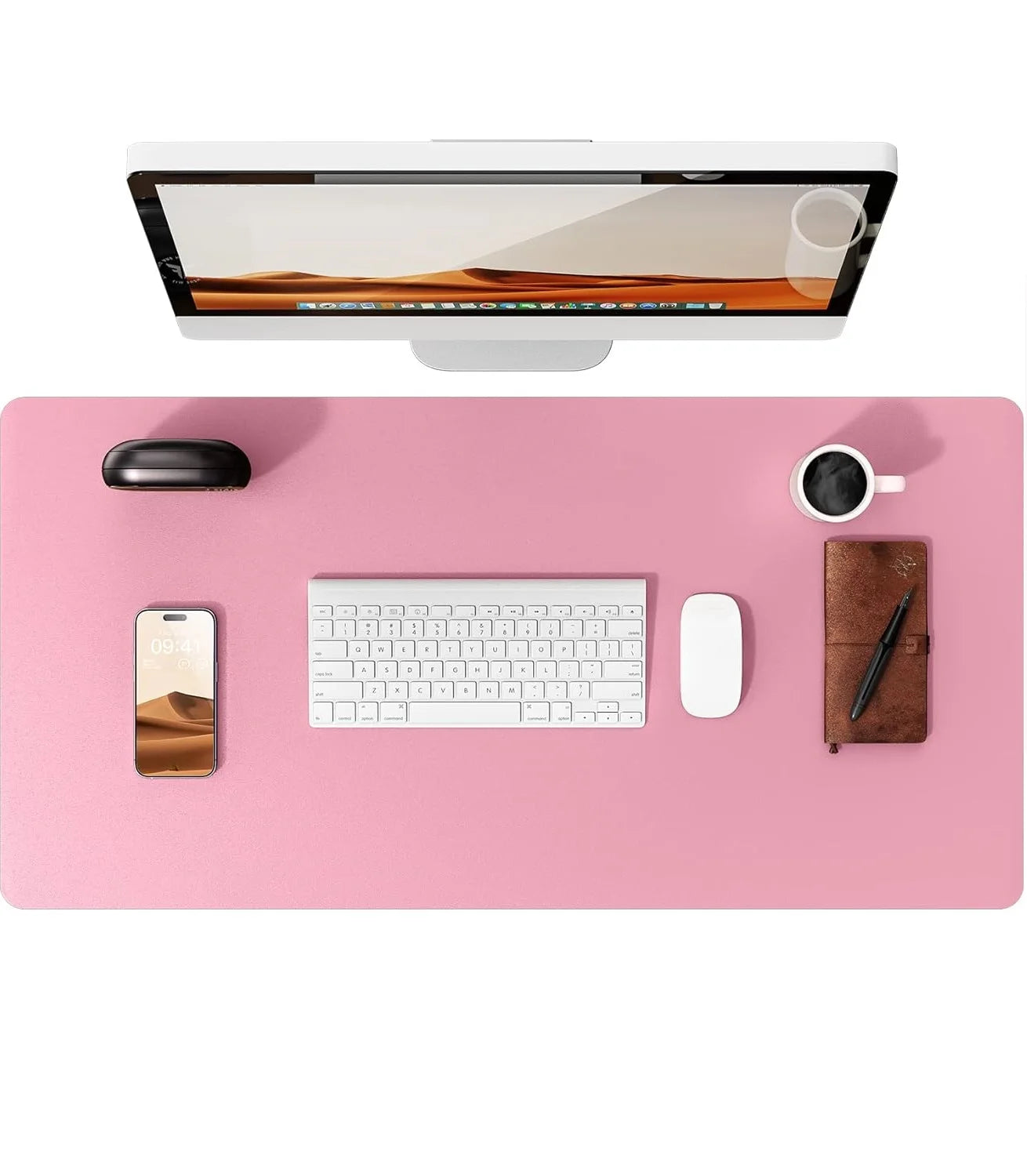 Canvas Desk Mat — Full-Grain Leather Mouse Pad & Keyboard Protector