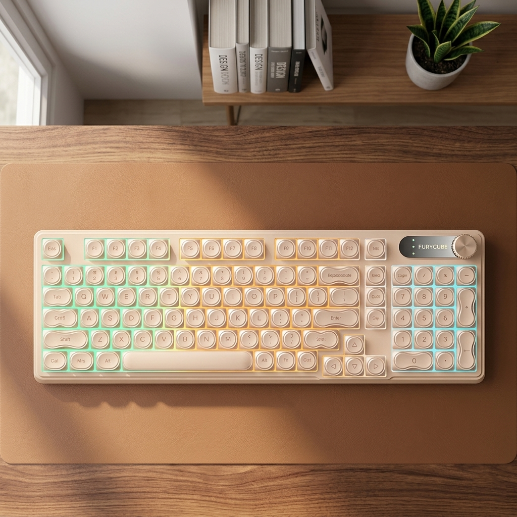 Flux Keyboard — Waterproof Translucent Liquid-Feel Mechanical Keyboard